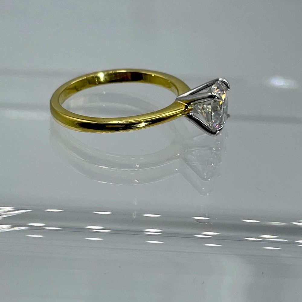FIRM-1.5ct D, VVS1 Moissanite Ring - (gold) - Picture 4 of 13